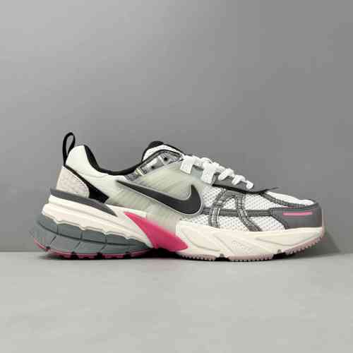 JD版本 白灰粉FZ5061-100 耐克Nike V2K Run 轻便耐磨时尚亮色舒适织物皮革减震防滑耐磨低帮休闲跑步鞋 男女鞋