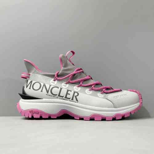 DH版本 灰粉色M3457P94 Moncler盟可睐 Trailgrip Lite 2 圆头系带 防滑 低帮 生活休闲鞋女款 灰粉色
