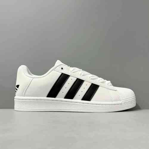 PP版本 大标白反光IF1585 阿迪达斯三叶草adidas originals Superstar 休闲百搭 低帮 板鞋男女同款 白黑色