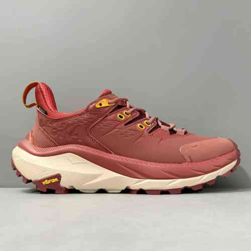 CF版本 卡哈2代-辣酱红1123191-HSSS HOKA ONE ONE Kaha 2 Low GTX 系带 减震防滑耐磨防水 低帮 户外功能鞋 女款 辣酱红色