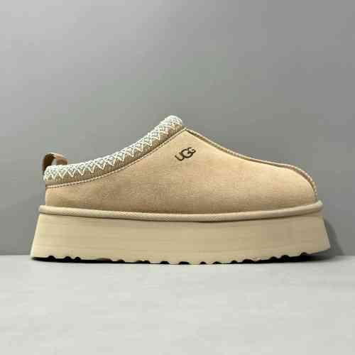 LS版本 厚底民族风-沙色1122553-SAN UGG 百搭舒适 橡胶底 防磨包头拖鞋 女款 沙色