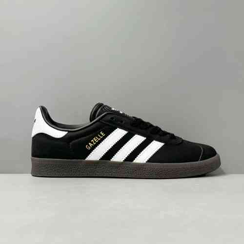 HZ版本 GZ黑色IH2217 阿迪达斯三叶草adidas originals GAZELLE 舒适 耐用 防滑耐磨低帮 板鞋 男女同款 黑色
