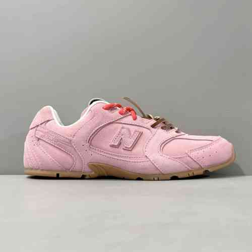 YH版本 反绒皮面-粉色 New Balance xMIU MIU缪缪 NB 530 圆头系带防滑 低帮 生活休闲鞋 男女同款