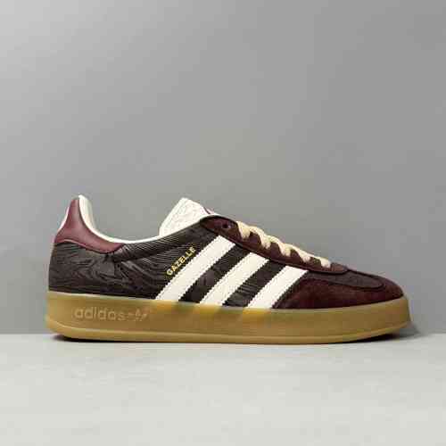 HR版本 GZ 褐色JP5671 阿迪达斯三叶草adidas originals GAZELLE INDOOR 简约复古 防滑耐磨 低帮 板鞋 男女同款 褐色
