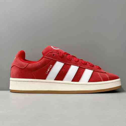 V版顶级 红白/大红色H03474 阿迪达斯 三叶草 Adidas originals Campus 00s 防滑耐磨低帮板鞋 男女款