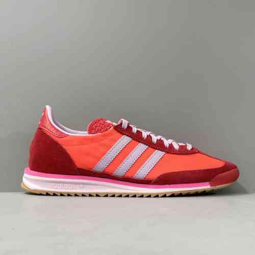 HR版本 橙红JH7392 阿迪达斯三叶草adidas originals SL 72 柔软舒适 防滑耐磨 低帮生活休闲鞋 女款 红色