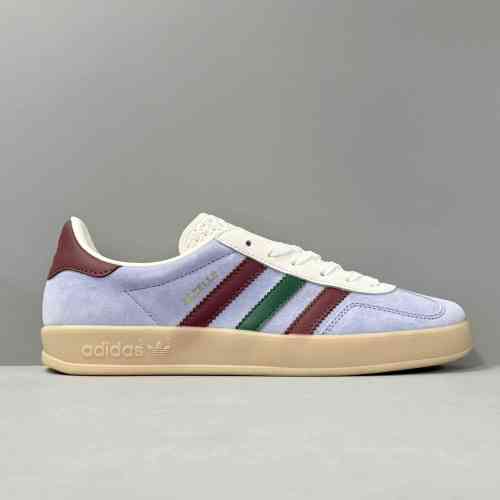 GY版本 GZ 浅紫白IG4997 阿迪达斯三叶草adidas originals Gazelle Indoor 耐磨透气 低帮板鞋 男女同款 浅紫白