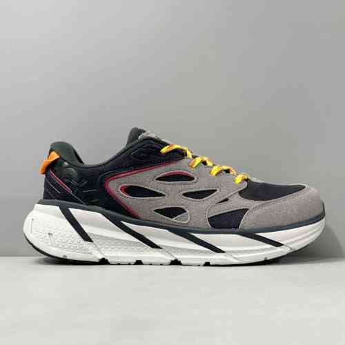 CF版本 克里夫顿绒面革-黑灰1122571-BLRK HOKA ONE ONE CliftonL Suede 低帮 跑步鞋男女同款 黑灰