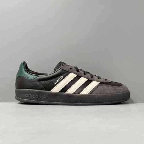 V版顶级 GZ黑棕色IH0374 阿迪达斯三叶草 adidas originals Gazelle Indoor 舒适百搭 低帮 板鞋 男女同款