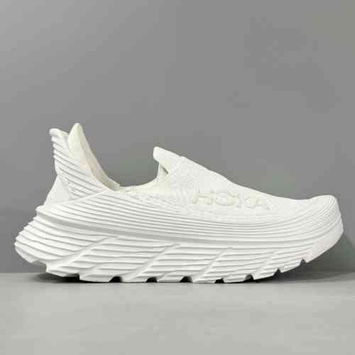 LH版本 一脚蹬-白色1134532-RAWW HOKA ONE ONE Restore TC减震耐磨 低帮 越野跑步鞋 男女同款 白色