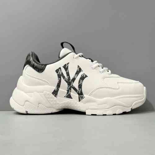 PB版本 白色3ASHBDM4N-50BKS MLB Big Ball Chunky B.CHUNKY 时尚百搭 减震防滑耐磨包裹性支撑抗冲击增高 低帮 老爹鞋 男女同款 白色