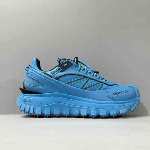 DH版本 蓝色M205872E Moncler盟可睐 Trailgrip GTX 圆头系带 低帮 生活休闲鞋 男款 蓝色