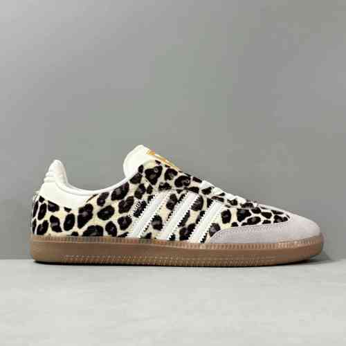 YH版本 【定制球鞋】豹纹B75806 阿迪达斯三叶草adidas originals Samba 豹纹复古 低帮 板鞋