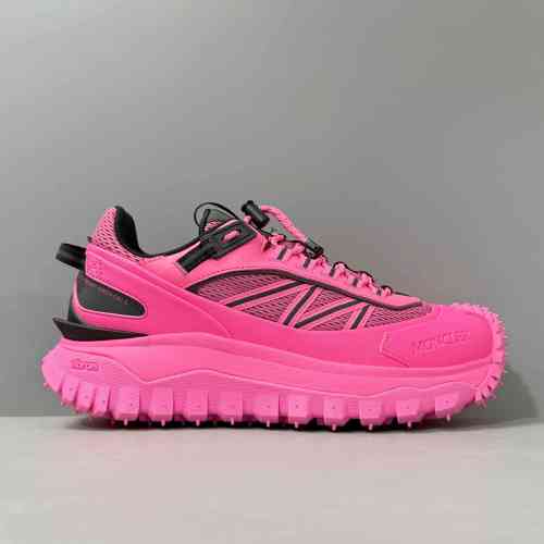 DH版本 粉色M2670P49 Moncler盟可睐 Trailgrip 网布 系带 圆头 透气 低帮 运动休闲鞋 女款 粉色