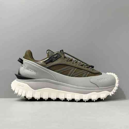 DH版本 绿灰白M2058P29 Moncler盟可睐 Trailgrip 潮流厚底系带 低帮 生活休闲鞋男款 绿色