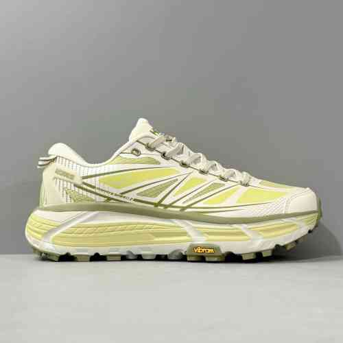 AW版本 玛法特2/浅棕绿1126851-ENG HOKA ONE ONE Mafate Speed 2 潮流时尚 网布织物耐磨透气减震 低帮 越野跑步鞋 男款 棕绿