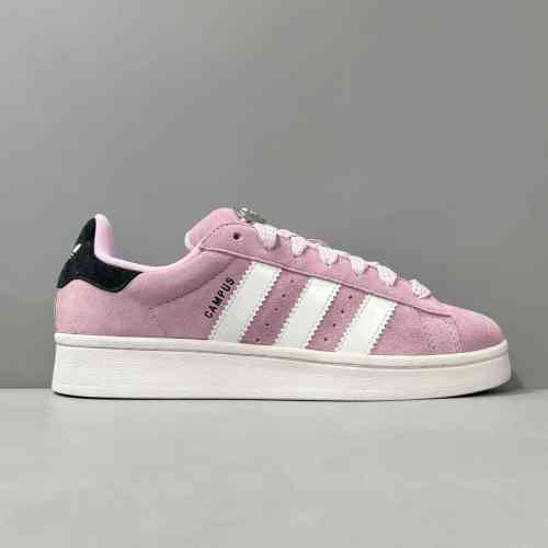 V版顶级 粉白HP6395  阿迪达斯三叶草Adidas Originals Campus 00s 防滑耐磨轻便低帮板鞋 女款 头层麂皮
