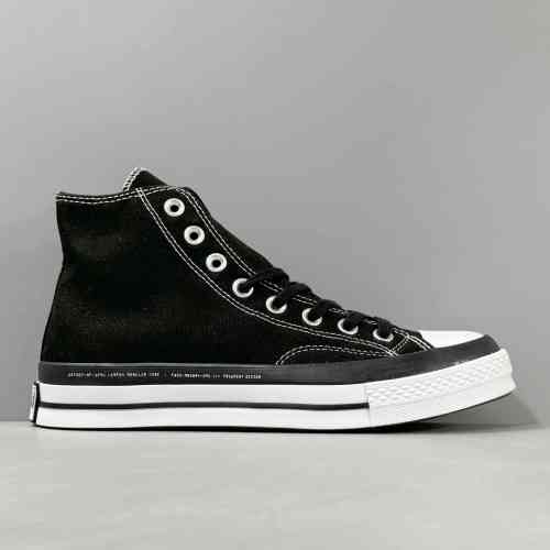 DH版本 高帮黑色169063C Fragment Design x 7 Moncler x Converse1970s Chuck Taylor Al Star O x 藤原浩三方联名 高帮 帆布鞋