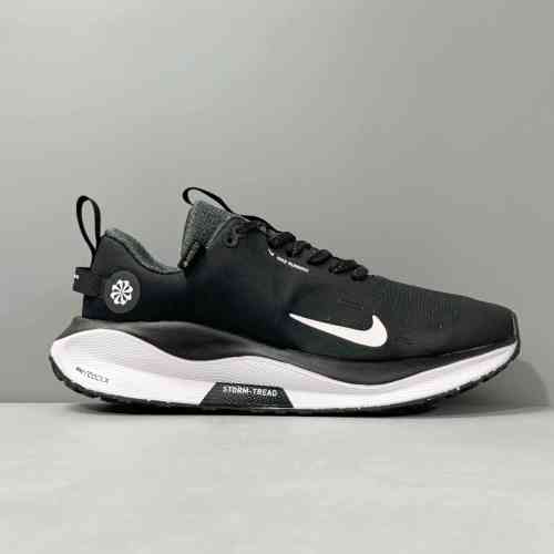 LH版本 飞线4代-黑色FB2204-001Nike React Infnity Run Flyknit 4 GORE-TEX 圆头平跟 织物减震防水 低帮 休闲跑步鞋 男款 黑色