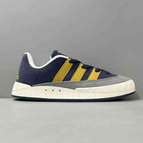 HX版本 蓝黄色ID0999 阿迪达斯三叶草 Adidas Originals Adimatic 复古鲨鱼面包鞋 板鞋 舒适耐磨轻便低帮板鞋 男女鞋