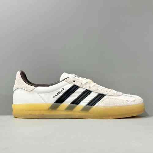 GY版本 GZ白灰黑IH9985 阿迪达斯三叶草Hikari Shibata x adidas originals GAZELLEINDOOR 舒适百搭 防滑耐 低帮 板鞋 男女同款 白灰黑