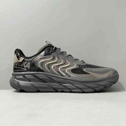 CF版本 克里夫顿LS-联名黑色1143450-FIBC Satisfy x HOKA ONE ONE 百搭舒适防滑 低帮跑步鞋 男女同款 黑色