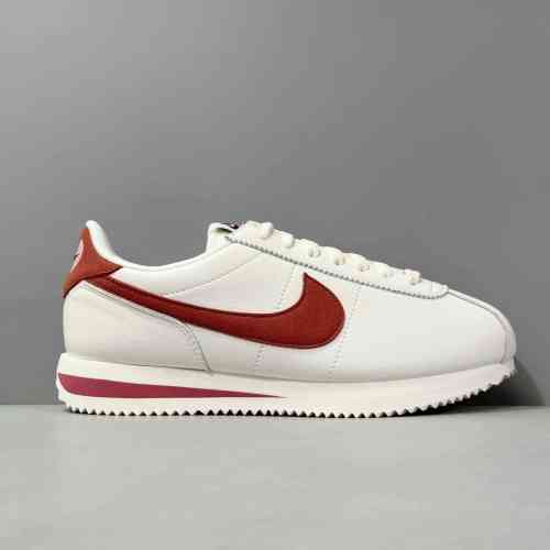 C2版本 米白红FZ5167-133 Nike Cortez“Valentine's Day 2024”舒适气质百搭减震耐磨 低帮 休闲跑步鞋 女款 白红