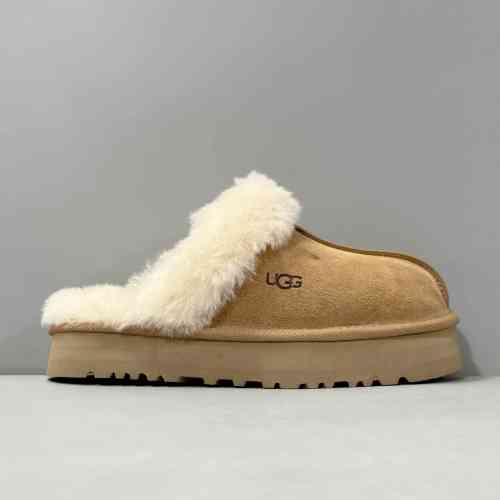 LZ版本 半拖厚底-栗子棕1122550-CHE UGG 舒适保暖包头 拖鞋/家居拖鞋 栗子棕