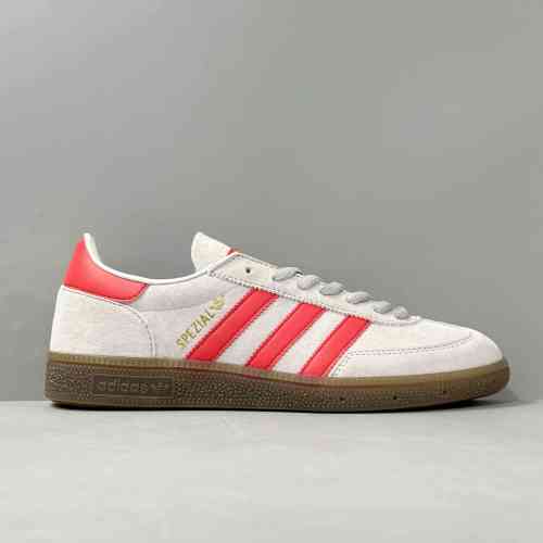 GN版本 SP灰红拼接EF5747阿迪达斯三叶草 Adidas Originals Handball Spzl舒适简约防滑低帮板鞋德训鞋 男女鞋