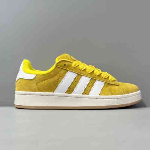 H1版本 黄白HR1466 阿迪达斯 三叶草 Adidas originals Campus 00s 防滑耐磨低帮板鞋 男女款