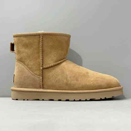 LZ版本 经典中帮-栗色1016222-CHE 经典中帮-栗色UGG CLASSIC MINI 羊皮 保暖耐磨 舒适休闲 短筒 雪地靴 女款 栗色