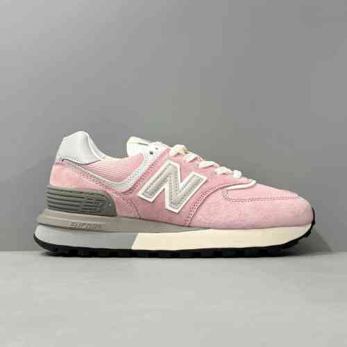 XC版本 粉色U574LGOP New Balance NB 574LG 复古 织物人造革猪皮减震包裹性反光平衡耐磨轻便透气防滑 低帮跑步鞋男女同款 粉色