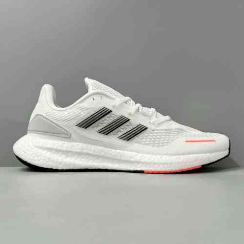 HG版本 UB22 白灰色IG0909 阿迪达斯三叶草adidas Pureboost 22 织物 跑步 舒适 低帮 生活休闲鞋 男款 白灰色