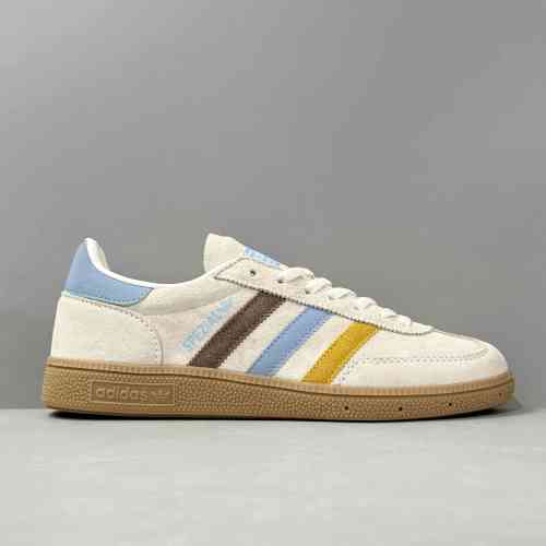GN版本 SP米蓝黄棕IG1975 阿迪达斯三叶草 adidas originals Handball Spzl 耐磨低帮 板鞋 男女同款