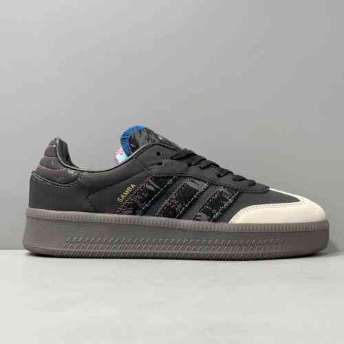 XR版本 七彩黑ID1138 阿迪达斯三叶草adidas originals Samba XLG 百搭休闲 轻松舒适防滑耐磨 低帮 板鞋 男女同款