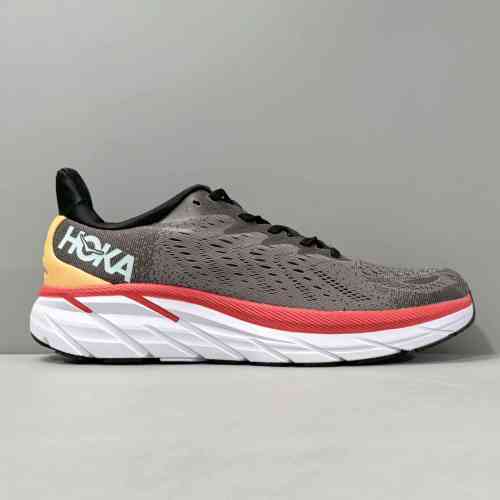 LH版本 克里夫顿8-褐色1119393-ACTL HOKA ONE ONE Clifton 8 百搭舒适减震防滑耐磨 低帮 训练跑步鞋 男款 褐色