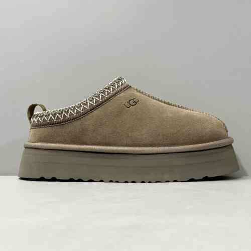 LS版本 厚底民族风-胡桃木1122553-HCK UGG Tazz 牛剖层革 百搭 防滑 低帮 生活休闲鞋女款 胡桃木色