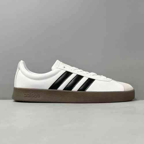 NEO白灰6015 阿迪达斯三叶草 adidas neo Vl Court T头鞋 合成革 舒适 耐磨 低帮 板鞋 男女同款