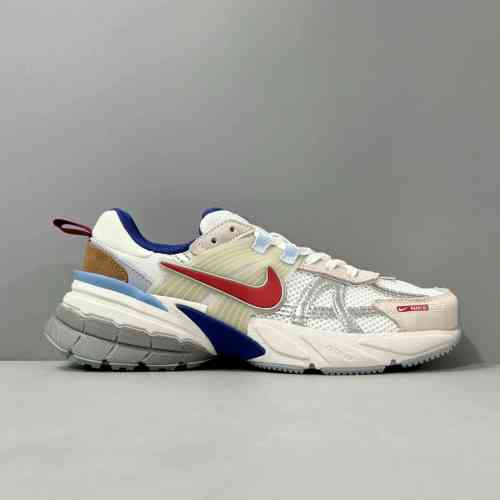 JD版本 白灰蓝红HF5724-061 耐克Nike V2K Run 轻便耐磨时尚亮色舒适织物皮革减震防滑耐磨低帮休闲跑步鞋 男女鞋