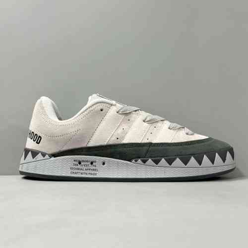 HX版本 浅灰鲨鱼/联名 HD9965  阿迪达斯三叶草 Neighborhood x Adidas Originals Adimatic 联名 复古鲨鱼面包鞋 板鞋