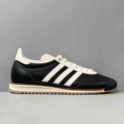 HR版本  黑白色JI3968 阿迪达斯三叶adidas originals SL 72 0G 舒适轻盈防滑耐磨 低帮跑步鞋 女款 黑白色