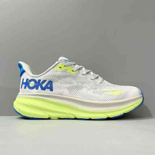 LH版本 克里夫顿9/灰绿蓝1127895-STLC HOKA ONE ONE Clifton 9 WIDE 舒适百搭防滑耐磨 低帮 休闲跑步鞋 男款 灰绿蓝