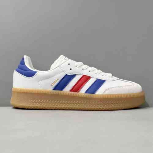 XR版本 白蓝红IE1371 阿迪达斯三叶草adidas originals SAMBA XLG 防滑减震 低帮 板鞋 男女同款
