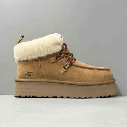 BK版本 厚底芙卡拉-栗色1143954-CHE UGG Funkarra 芙卡拉 舒适圆头 短靴 女款 栗色