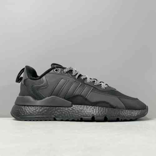 CG版本 黑色FZ3661 阿迪达斯三叶草adidas originals Nite Jogger Winterized 织物 精简百搭 防滑透气 低帮 生活休闲鞋 男女同款 黑