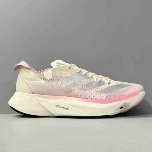 BS版本 粉银色IG6440 阿迪达斯三叶草adidas Adizero Adios Pro 3 舒适百搭减震防滑耐磨 低帮 碳板 马拉松跑步鞋 男款 粉银色