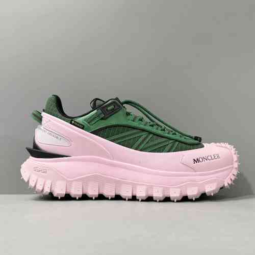 DH版本 绿粉M2058P48 Moncler盟可睐 Trailgrip GTX 圆头系带舒适百搭气质耐磨防滑 低帮 生活休闲鞋 绿粉