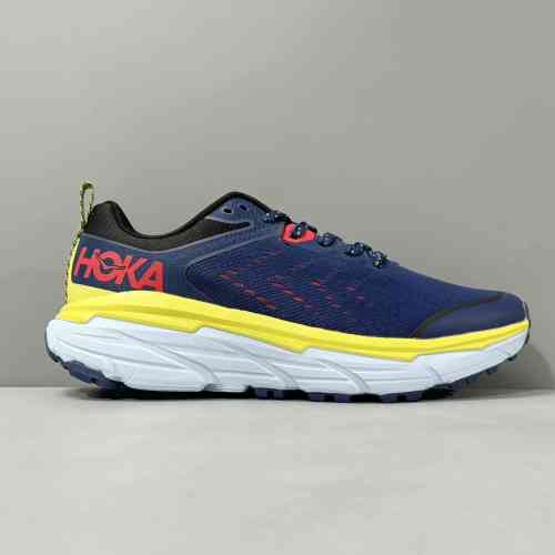 LH版本 挑战者6-黑灰黄1106510-0BGS HOKA ONE ONE Challenger ATR 6 减震 网布合成革织物防滑耐磨减震 低帮跑步鞋 男款 黑灰黄