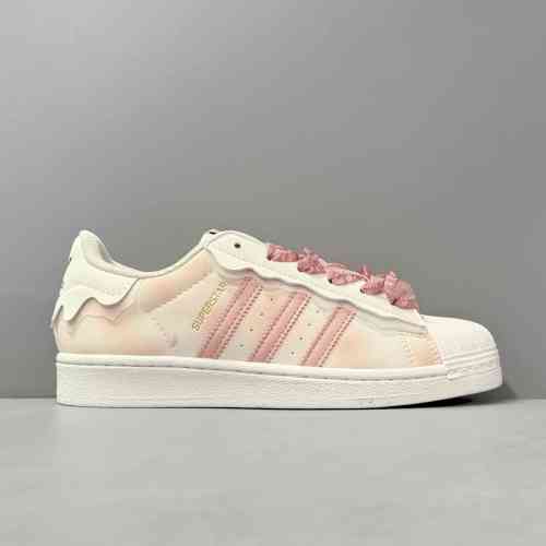 PP版本 樱花粉GW4441【定制球鞋】阿迪达斯三叶草贝壳头系列adidas originals Superstar 樱花少女心 奶油 低帮 板鞋 女款