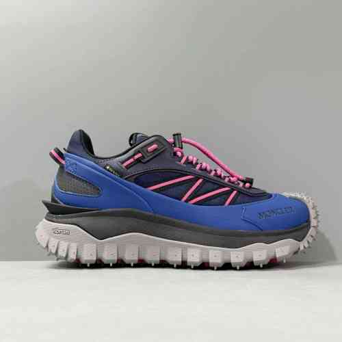 DH版本 蓝黑粉M2057P10 Moncler盟可睐 Trailgrip 系带圆头 低帮 生活休闲鞋